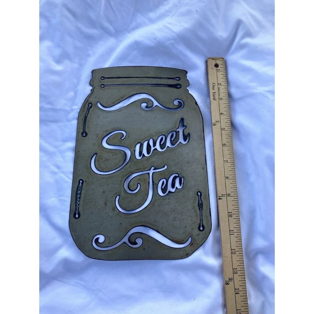 Metal Sweet Tea Sign Wall Hanging Decor Farmhouse Cottage Core Southern Charm